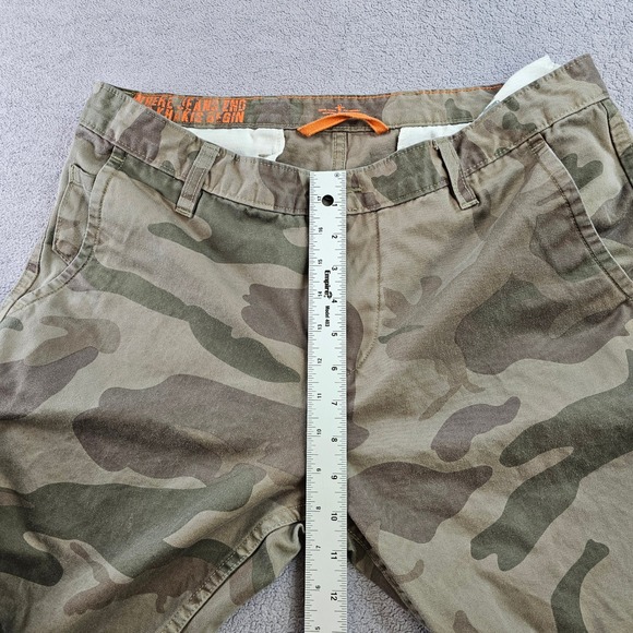Dockers Alpha Slim Jeans Mens 34x34 Khaki Beige Camo Print Regular Straight Leg - Picture 5 of 10